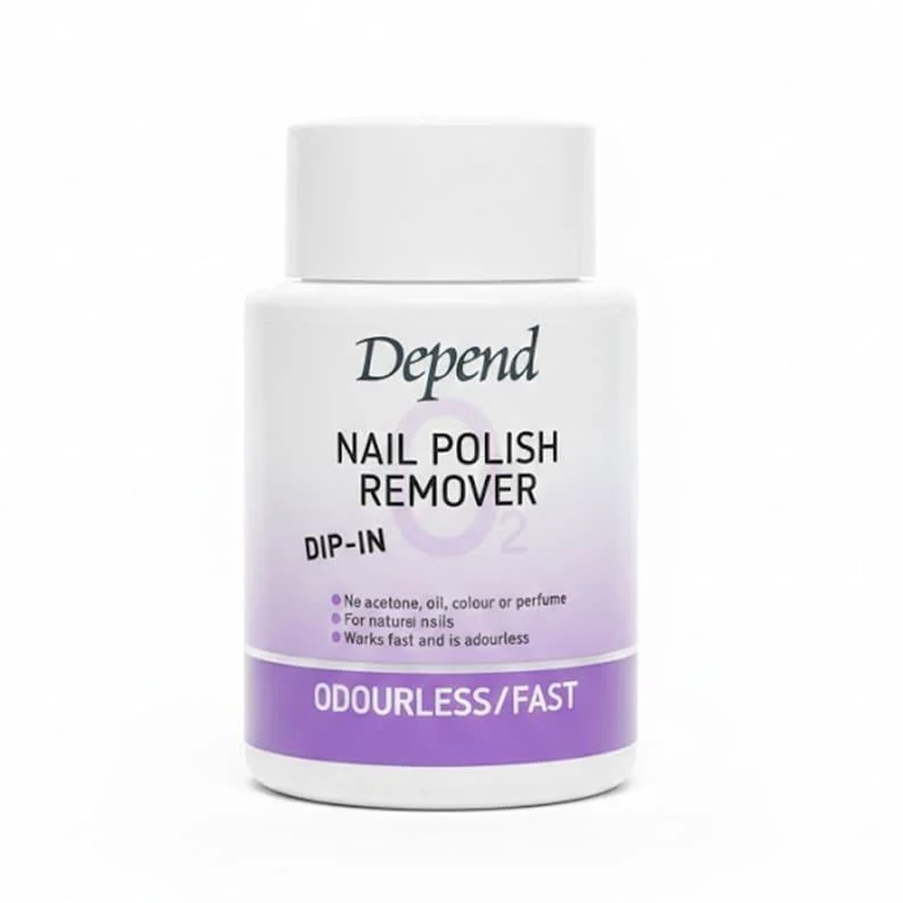 [7391715089880] Dip-In Fast Odourless Nail Polish Remover - by Depend 75 ml