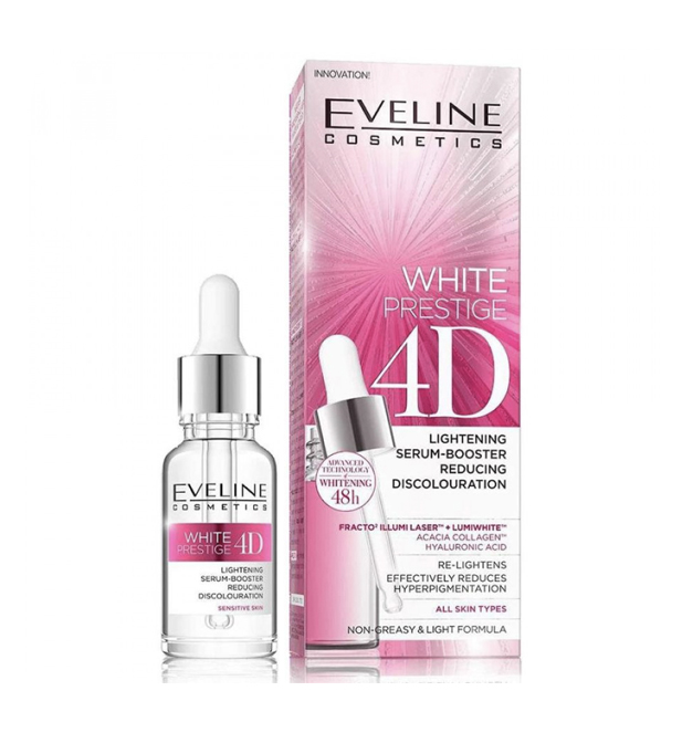 [5901761949070] سيروم وايت برستيج 4 دي للتفتيح وإزالة التصبغات - من ايفلين 18 مل