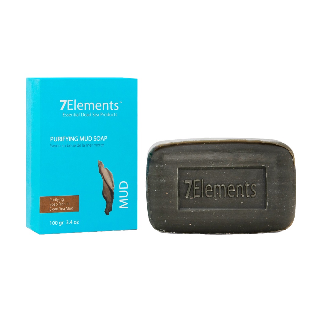 [6253503334125] 7Elements Purifying Clay Soap – Enriched with Dead Sea Mud – 100g