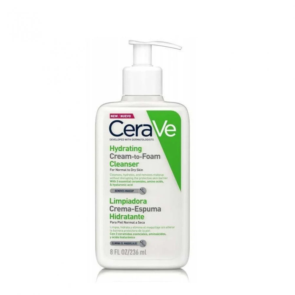 [3337875743563] CeraVe Hydrating Cream-to-Foam Cleanser – 236ml