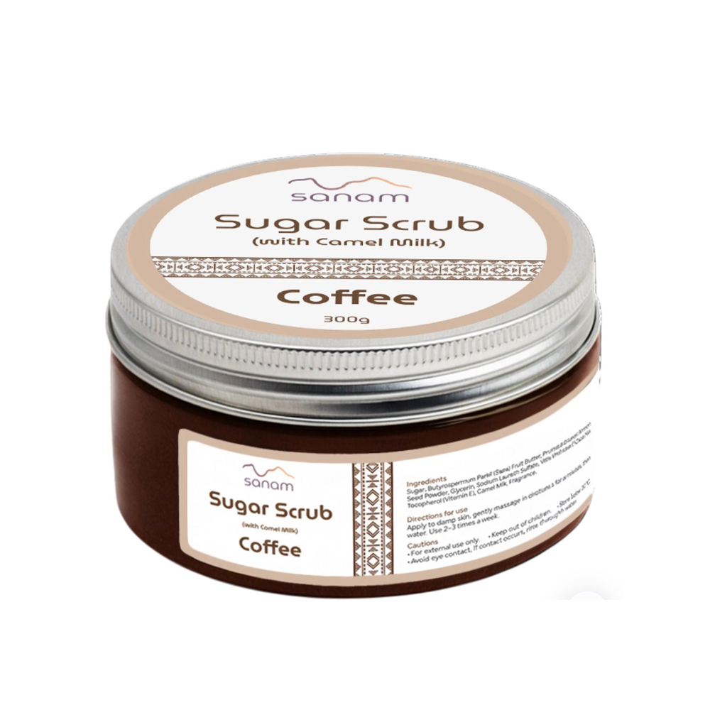 [6286588000180] Sanaam Coffee & Camel Milk Sugar Scrub – 300 g