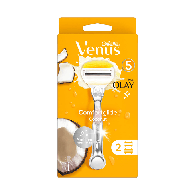 [7702018587230] Gillette Venus 5 Olay Razor with 2 Refill Blades