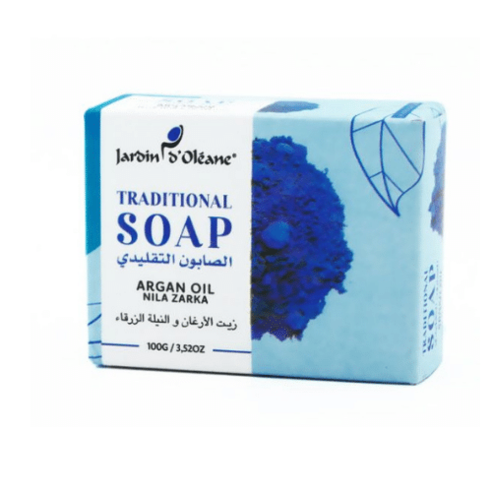 Garden Olean Traditional Soap with Argan Oil & Blue Indigo – 100 g
