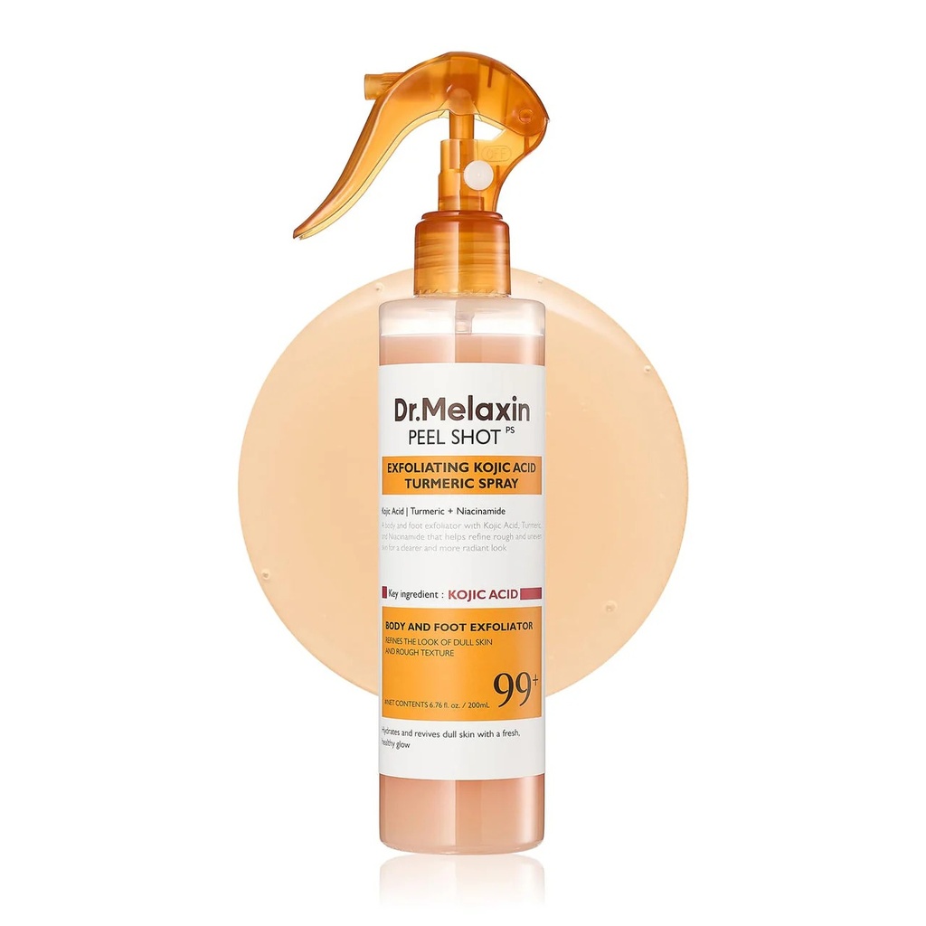 [8809886482809] Dr. Melaxin – Kojic Acid & Turmeric Body Exfoliating Spray – 200ml