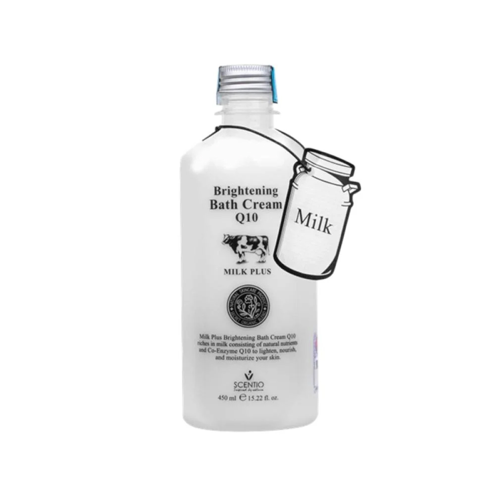[8856153327011] Scentio Milk Plus Bright & White Body Shower Cream – Q10 – 450ml