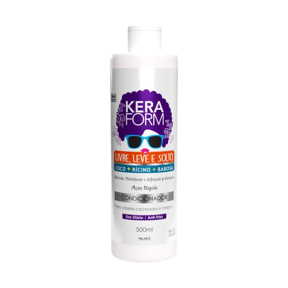 [7898658620915] Kera Form Livre, Leve e Solto Hair Conditioner – from Skafe – 500 ml