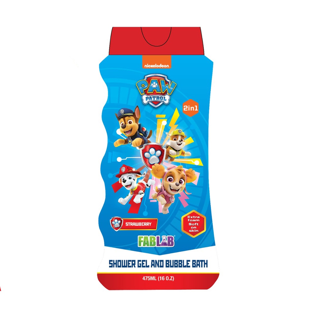 Fab Lab Extra Bubble Children’s Body Wash - Multiple Character Options 475 ml - باو باترول