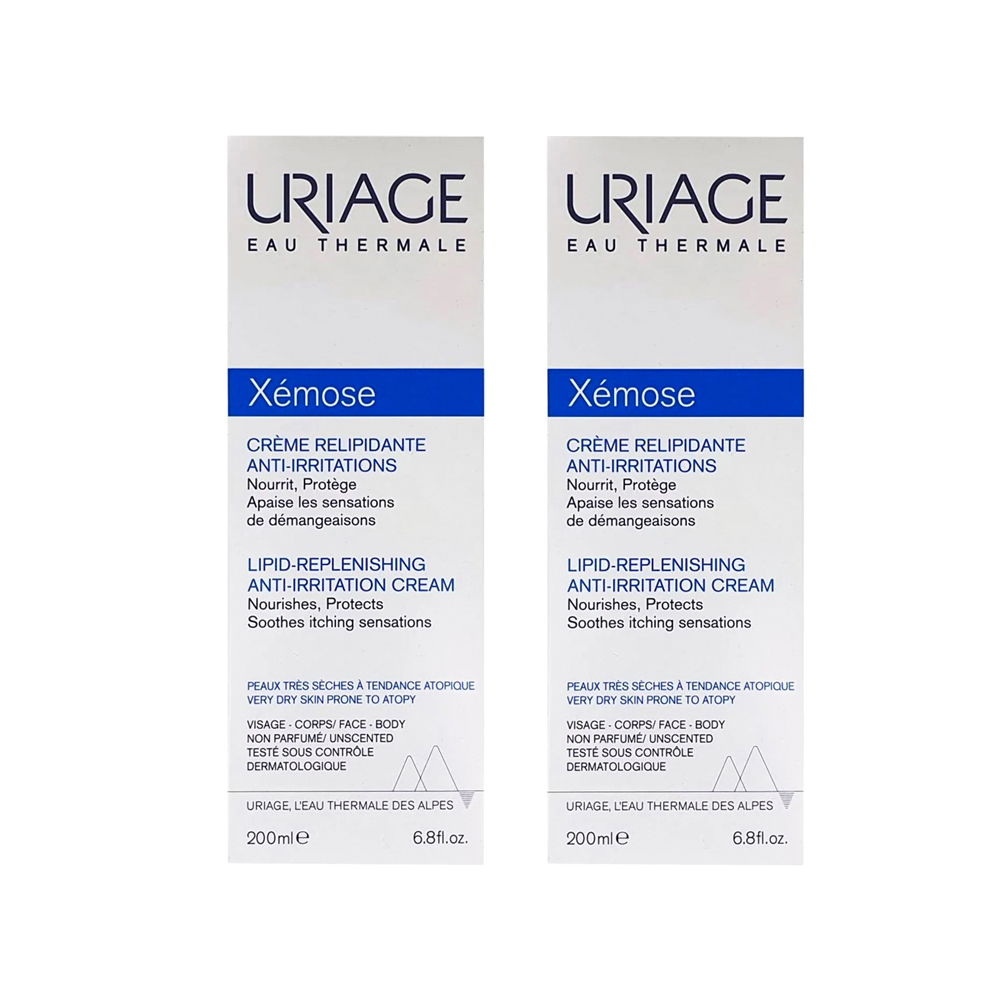 [3661434004759] Uriage Xémose Lipid-Replenishing Anti-Irritation Moisture Cream (200 ml) — 1+1 Free Value Pack