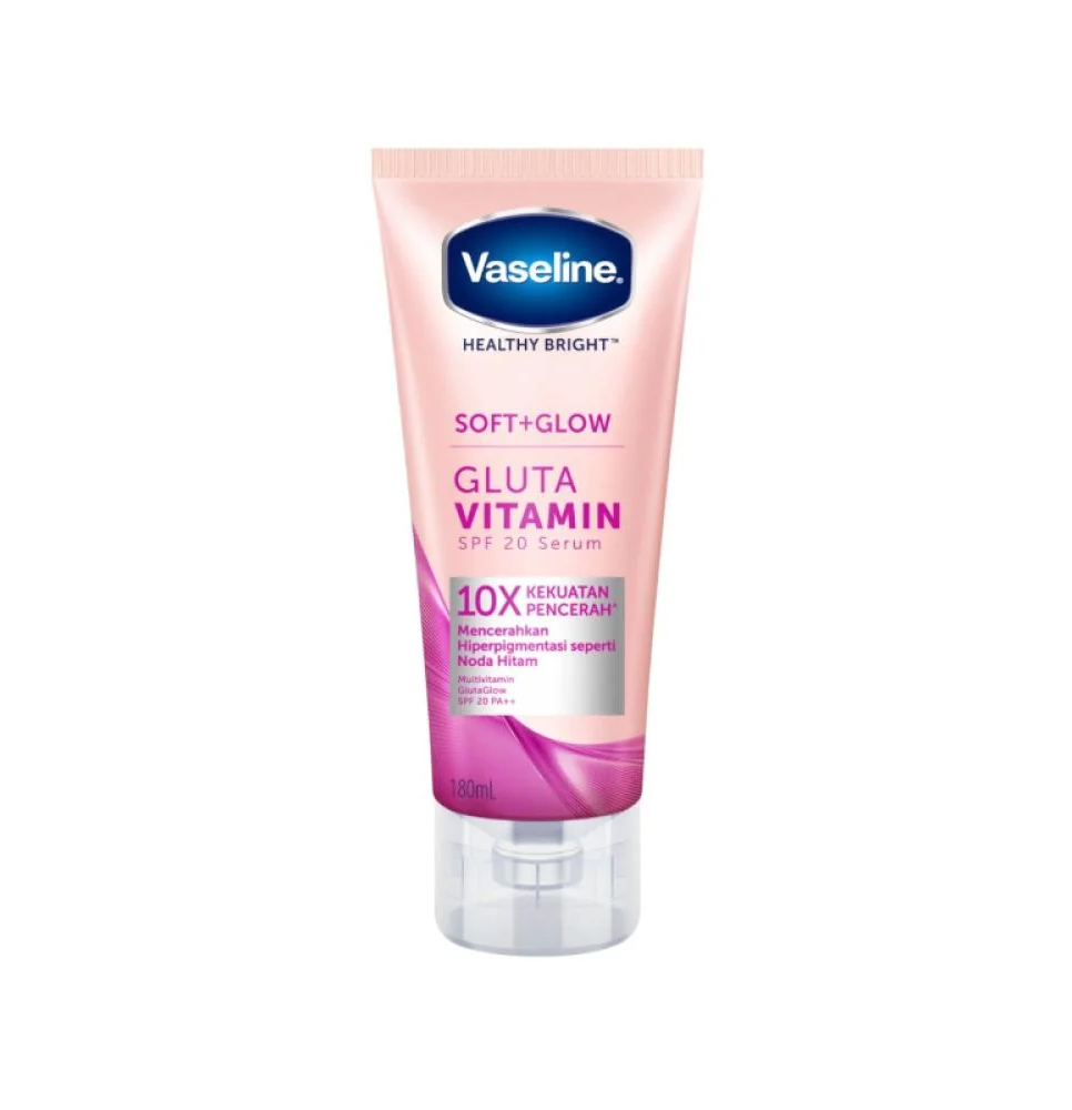 [8999999559588] Vaseline Healthy Bright Soft + Glow – Gluta-Vitamin Serum Lotion with SPF 20 – 180 ml