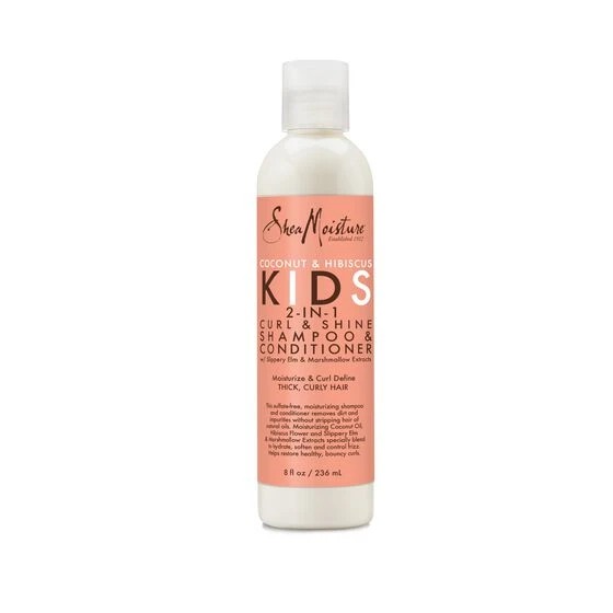 [764302905141] Shea Moisture Curl & Shine 2-in-1 Shampoo & Conditioner – Coconut & Hibiscus