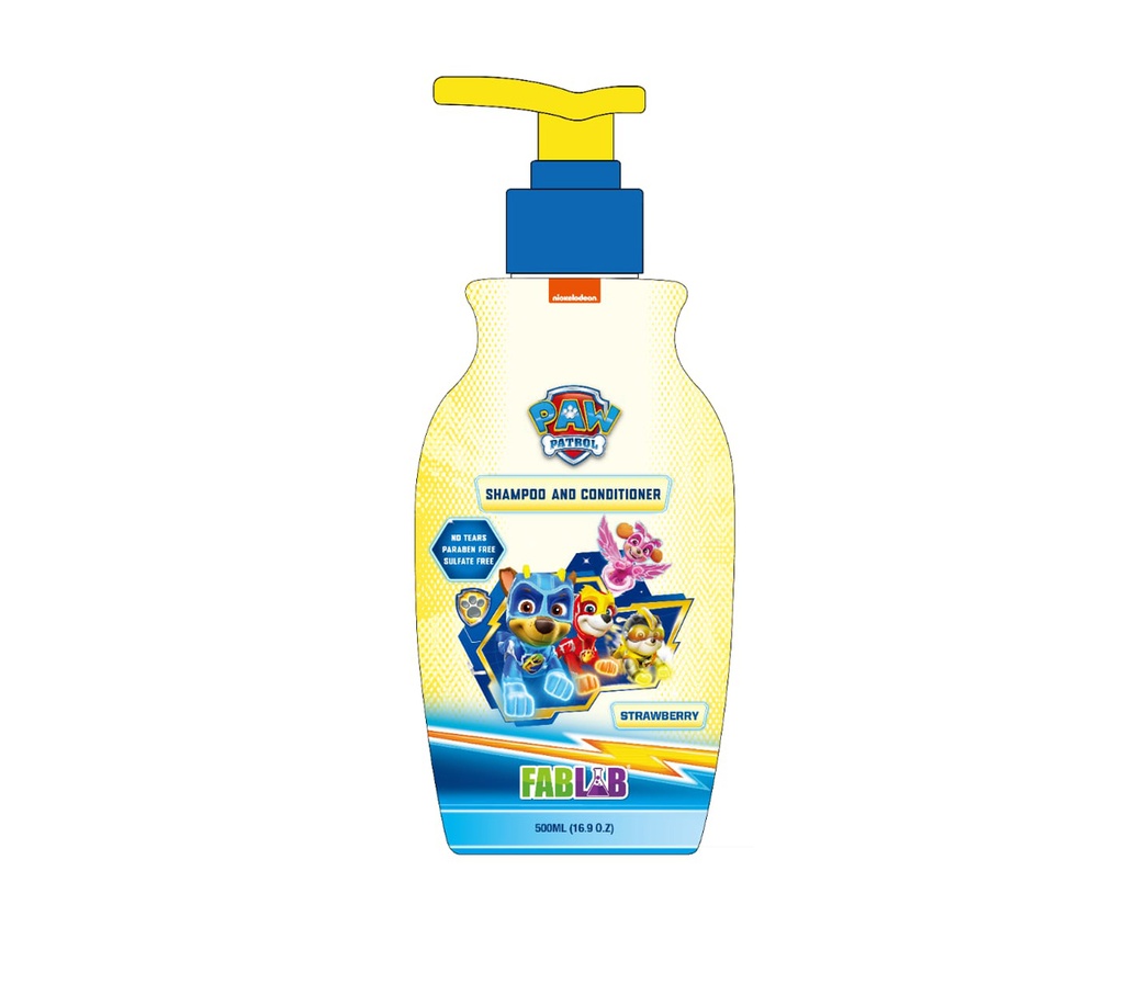 [6224011122221] Fab Lab Dora Children's No More Tears Sulfate-Free Shampoo & Conditioner - 500 ml - باو باترول