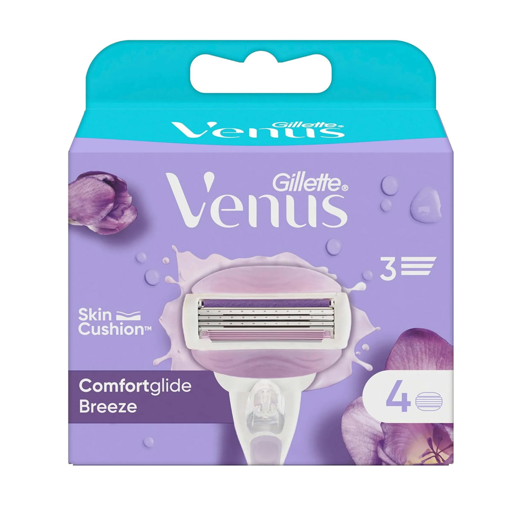 [7702018886364] Gillette Venus Breeze Razor Blades – 4 Cartridges