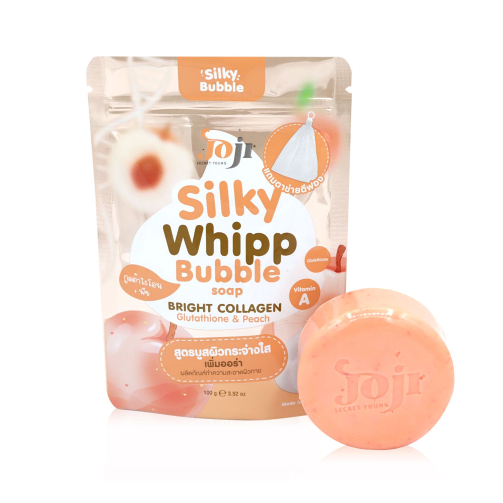 [8851141774181] Silky Whipp Bubble Soap Bright – Collagen, Glutathione & Peach