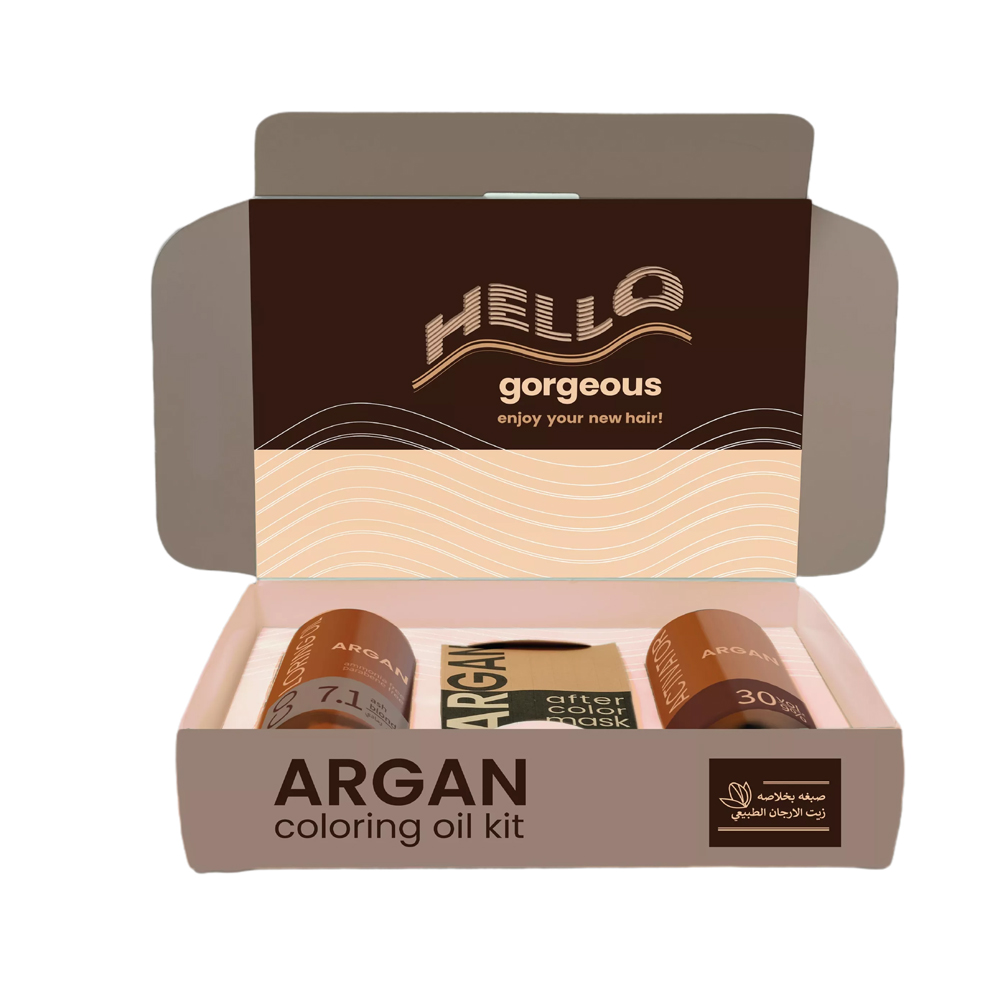 Argan Hair Color with Natural Argan Oil – Shade 7.1 Light Ash Blonde