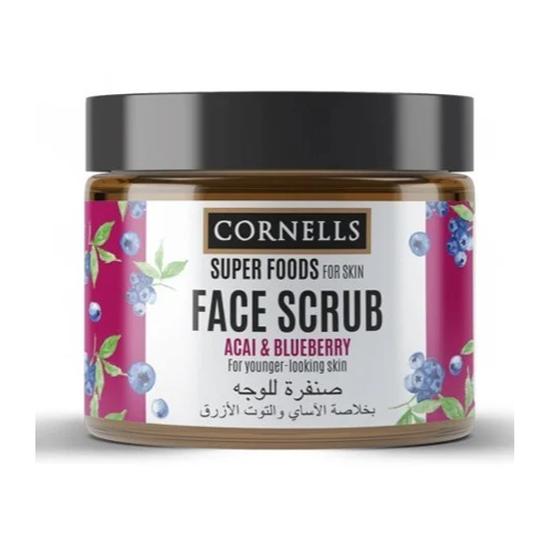 Face Scrub for All Skin Types - by Corniels 330 ml - الأساي والتوت الازرق