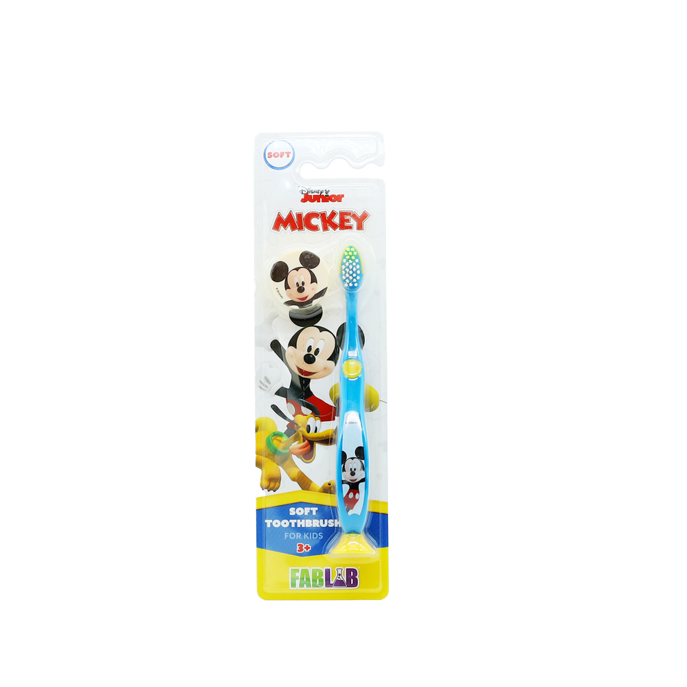 Children's Toothbrush Set with Base - From Fab Lab Multiple Kids Options - Mickey Mouse