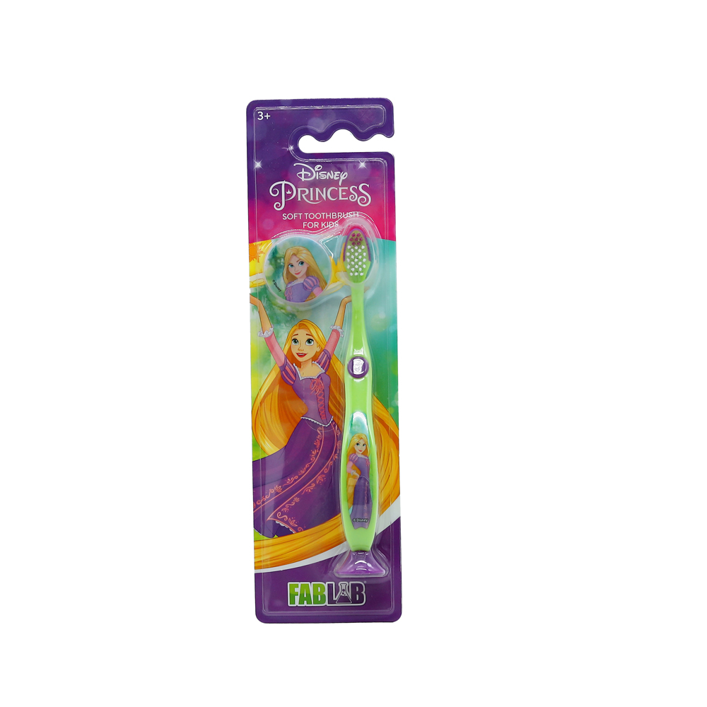 Children's Toothbrush Set with Base - From Fab Lab Multiple Kids Options - Princess Green