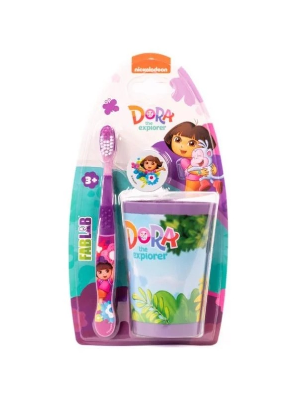 Nickelodeon Children's Toothbrush Set - From Fab Lab (Multiple Kids Options) - Dora