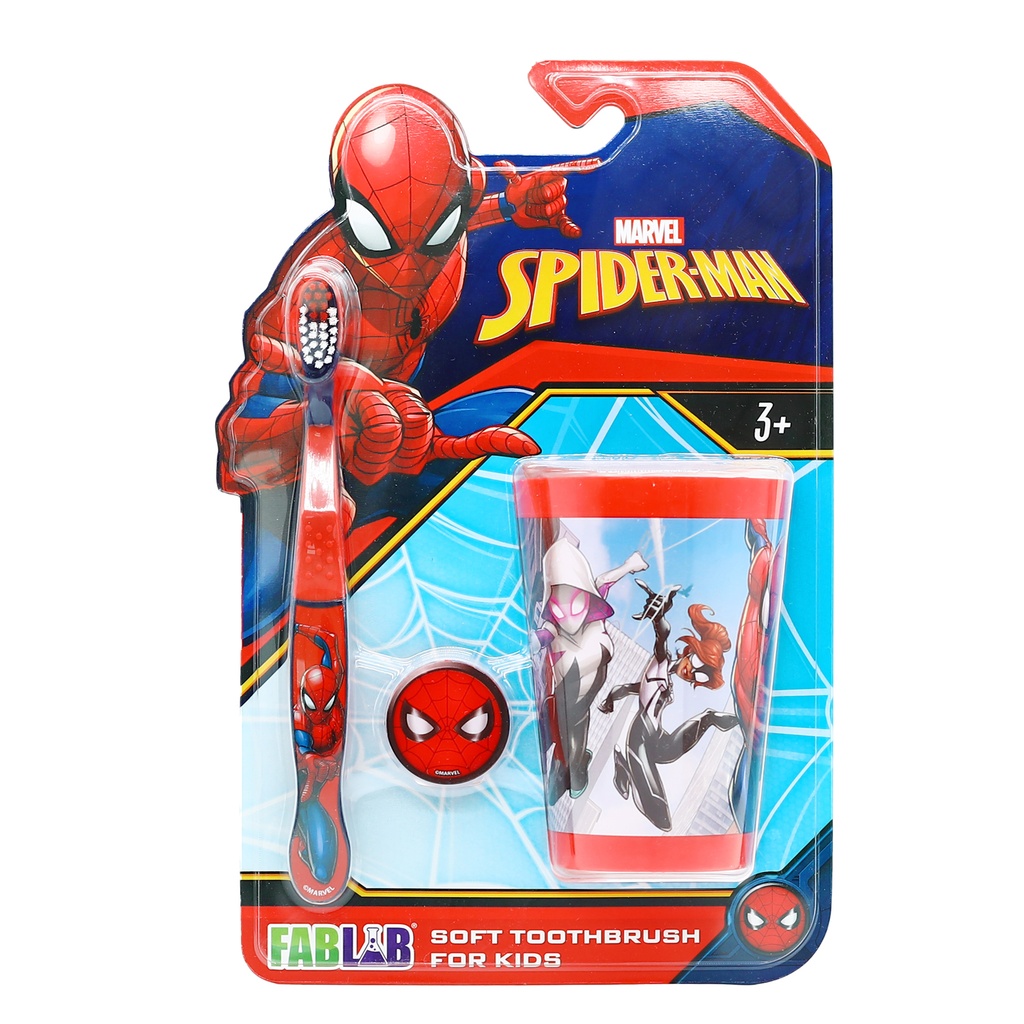 Nickelodeon Children's Toothbrush Set - From Fab Lab (Multiple Kids Options) - Spider-Man
