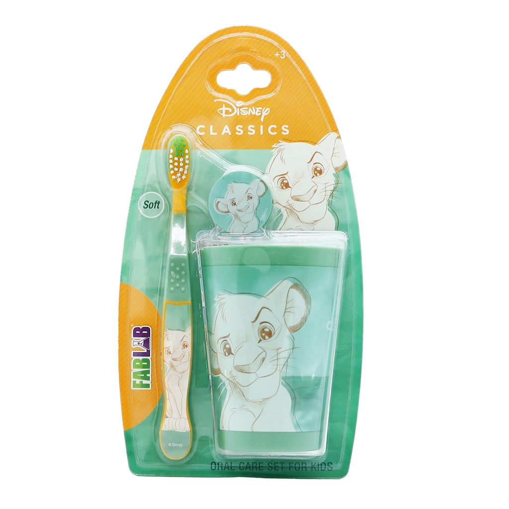 Nickelodeon Children's Toothbrush Set - From Fab Lab (Multiple Kids Options) - White lion
