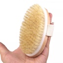 Wooden Anti-Cellulite Body Brush with Exfoliating Back Loofah – Removable Head & Long Handle