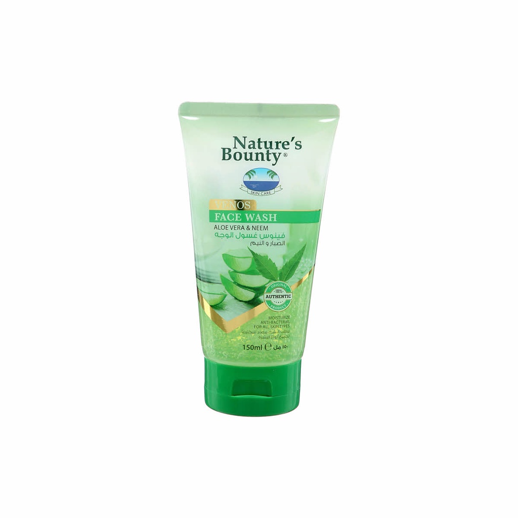 فينوس غسول الوجه النيم والصبار 150 مل NATURES BOUNTY