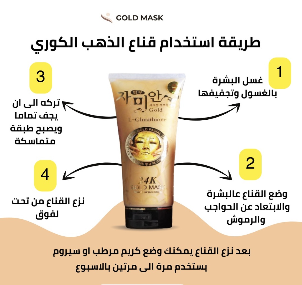 [8809520947244] قناع الذهب الكوري للوجه 24 قيراط