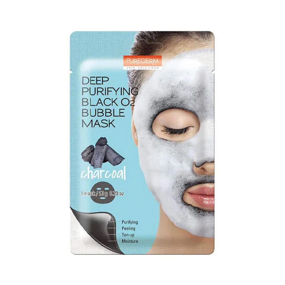 [8809411188473] PUREDERM Charcoal Bubble Mask