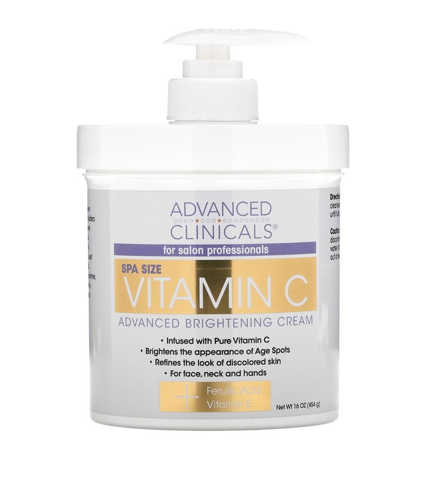 [819265008801] Professional Vitamin C Brightening Cream – Face, Neck & Hands