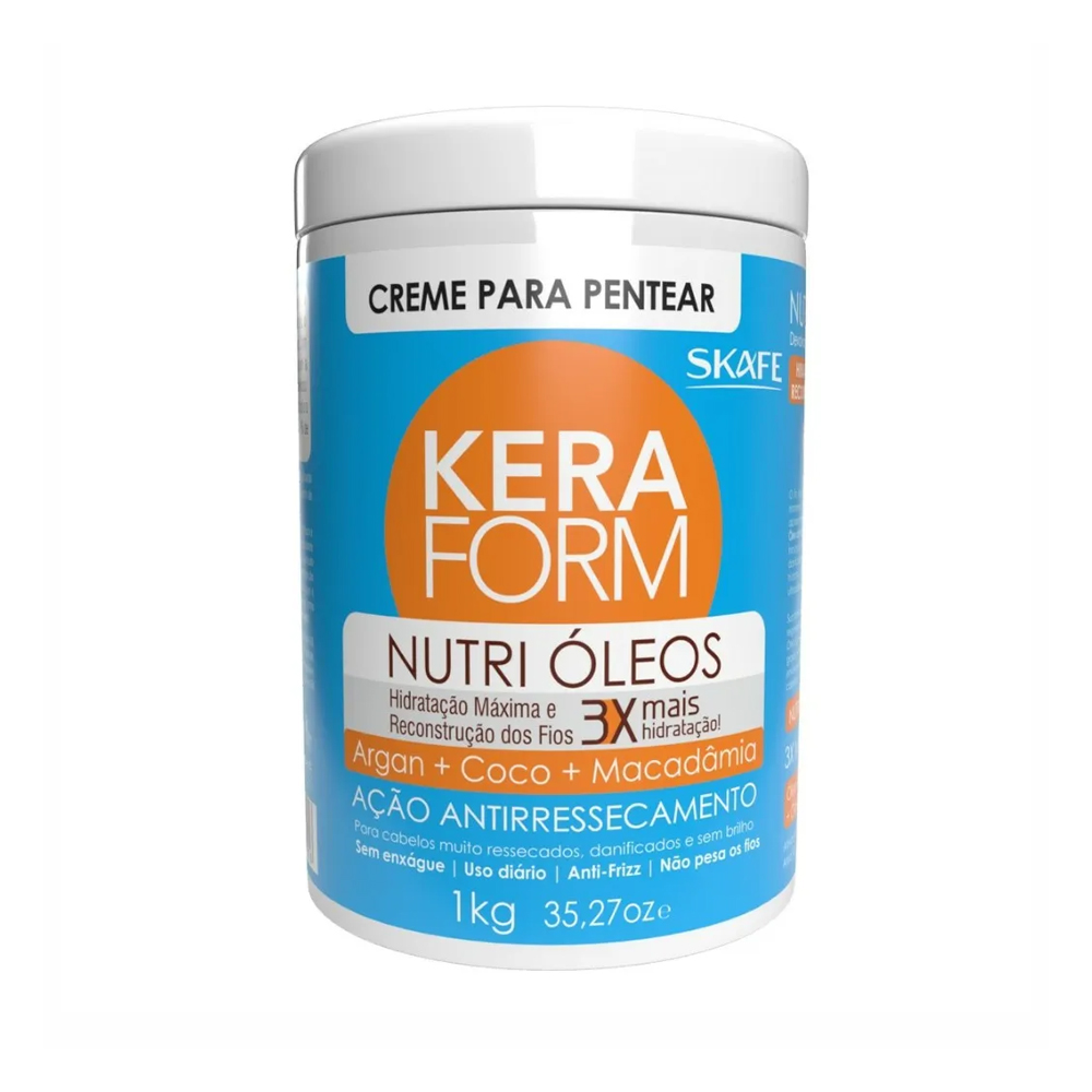 [7898658622216] Kera Form Nutri Oleus Hair Styling Cream – Argan, Coconut & Macadamia Oils – 1000 g