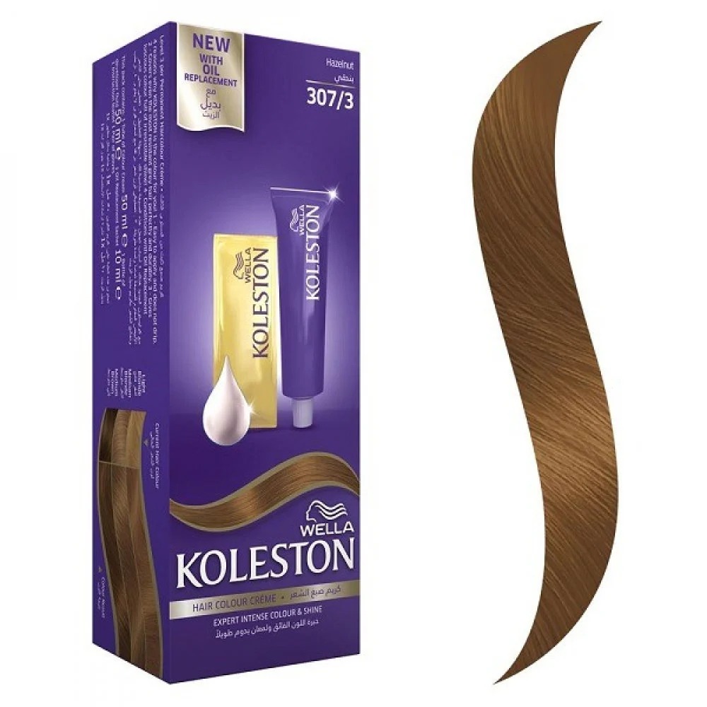 Wella Koleston Hair Color Cream with Oil Substitute – 307/3 Hazel Blonde (50 ml)
