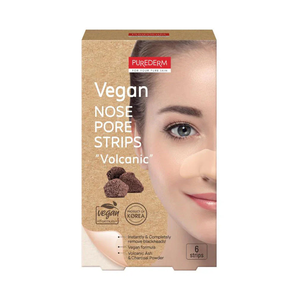 [8809541199974] Purederm Volcanic Plant Nose Strips – Deep Blackhead Removal 🌿