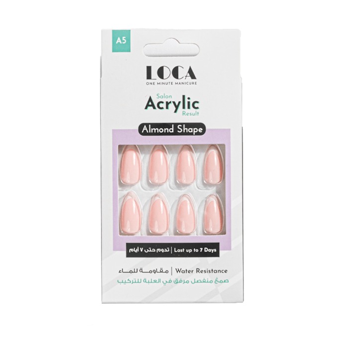 [6287014570789] LOCA Acrylic Nails A5 – Elegant Almond Design