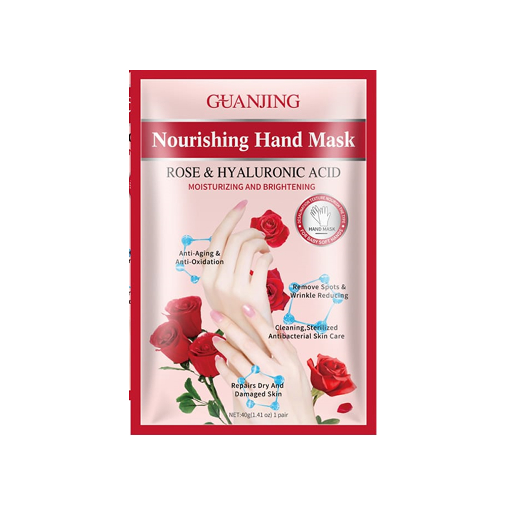 [5060328892362] Rose & Hyaluronic Hand Moisturizing Mask - By Guanjing 40 g