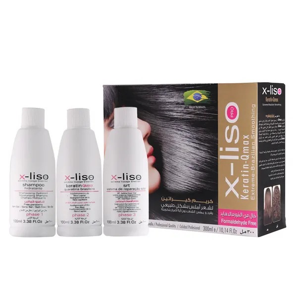 X-Liso Keratin Qmax Set for Naturally Straight Hair 300 ml