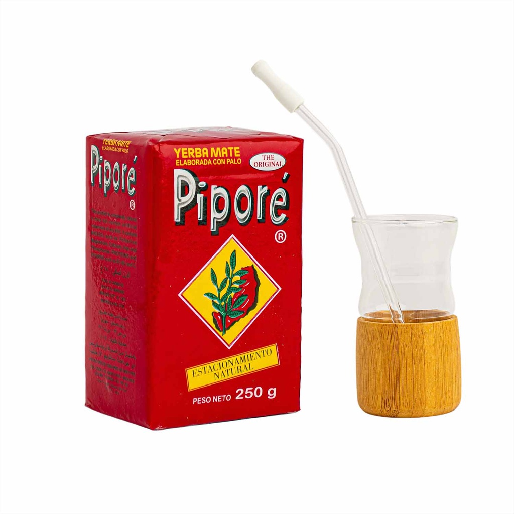 [9960147989] Piporé Argentine Yerba Mate Set – Premium Glass Cup Experience (Herb & Oil Edition)