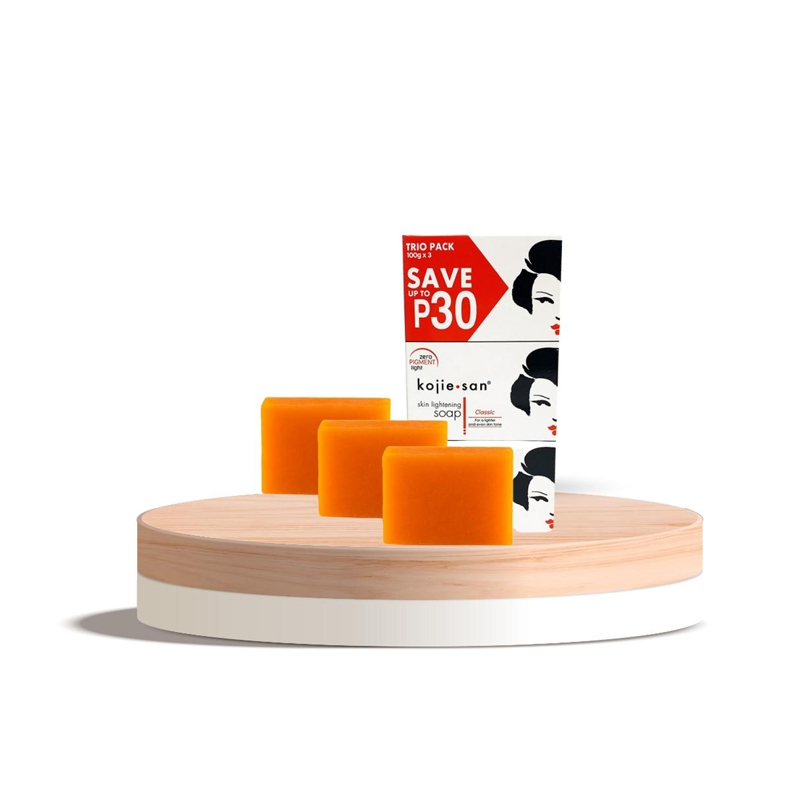 [346170910072] Kojie San Brightening Soap Set – Skin Tone Correction & Dark Spot Care (3 Bars)