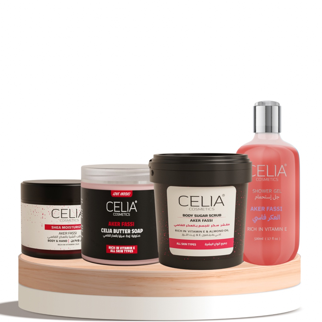 [853691497] Celia Aker Fassi Body Care Set – 4 Products Luxury Routine Box