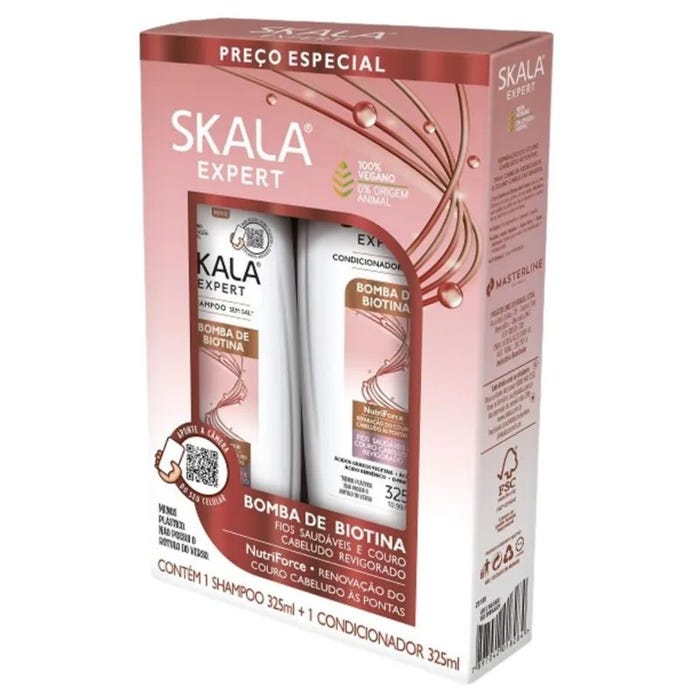 [7897042018284] Skala Expert Biotin Bomb Shampoo & Conditioner Set – 2 × 325 ml