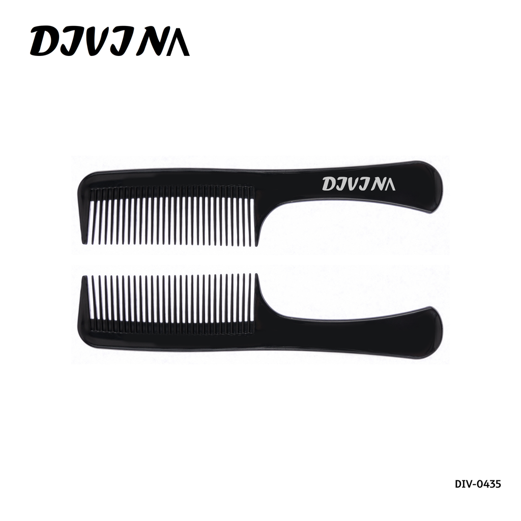 [4710468214357] Divina Wide Handle Fine-Tooth Hair Comb (DIV-435)