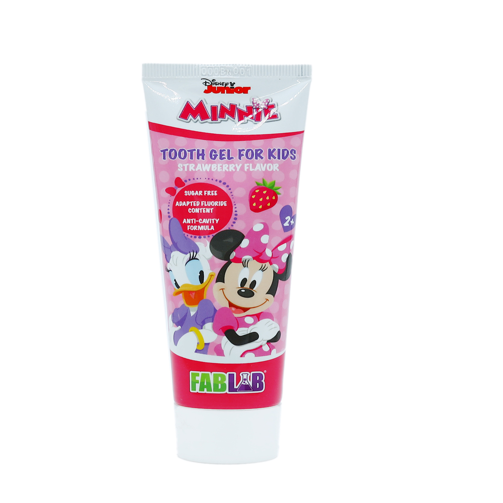 معجون اسنان للاطفال بنكهة الفراولة بعدة اشكال من فاب لاب 75 مل - Minnie Mouse