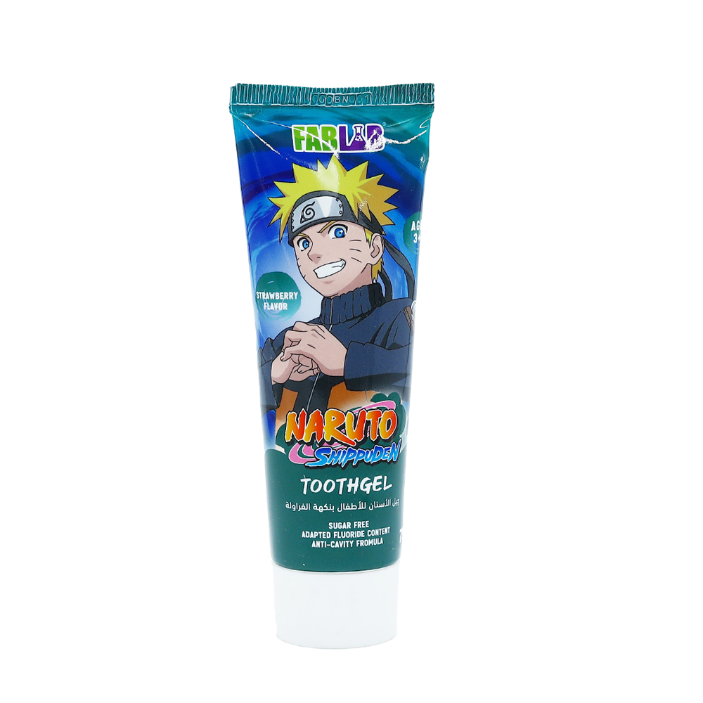 Children's Strawberry Toothbrush Paste - From Fab Lab Multiple Character Options 75 ml - Naruto