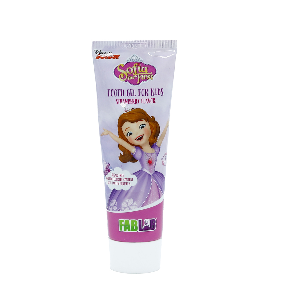 Children's Strawberry Toothbrush Paste - From Fab Lab Multiple Character Options 75 ml - Sofia the First