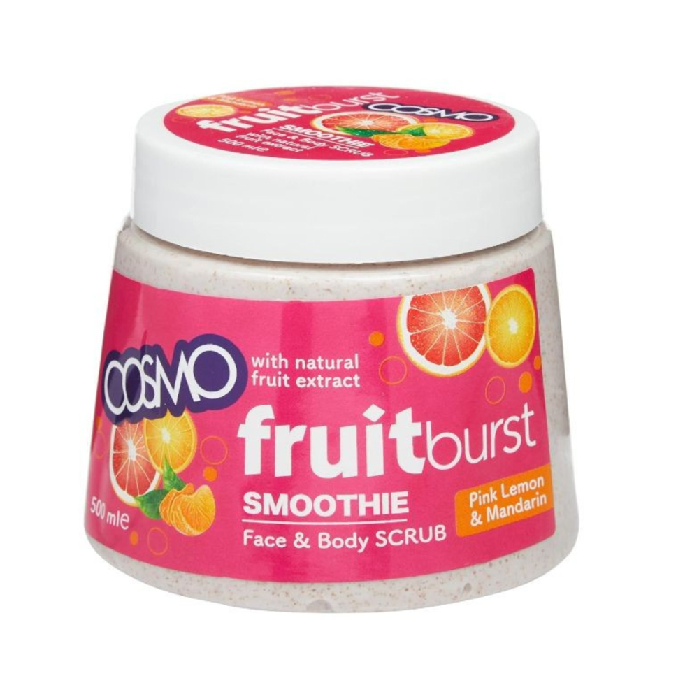 [6294015113358] Cosmo Soft & Shine Pink Lemon, Mandarin & Orange Face & Body Scrub – 500 ml