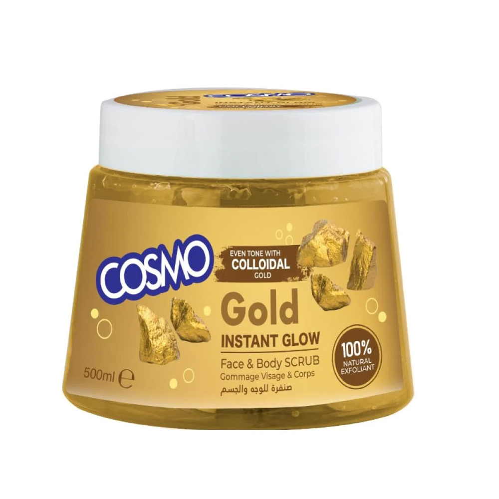 [6294015184082] Cosmo Soft & Shine Gold Face & Body Scrub – 500 ml