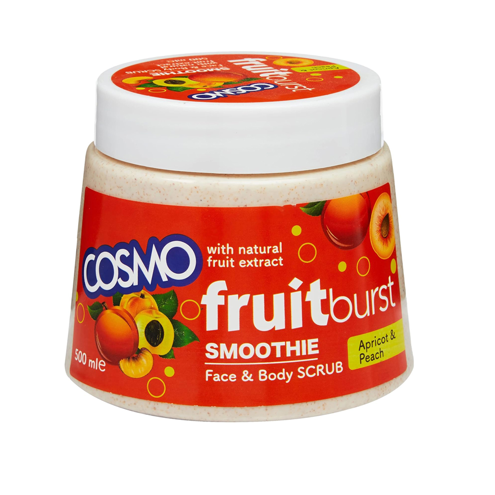 [6294015113372] Cosmo Soft & Shine Apricot & Peach Face & Body Scrub – 500 ml