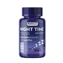 NutriWell Night Time Melatonin Gummies – Blueberry Flavor (60 Gummies / 156 g)