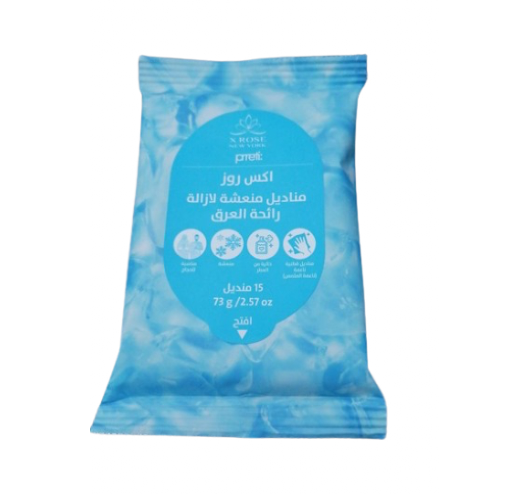 [8809738325421] Pretty X Rose Refreshing Deodorizing Wipes – 15 Sheets