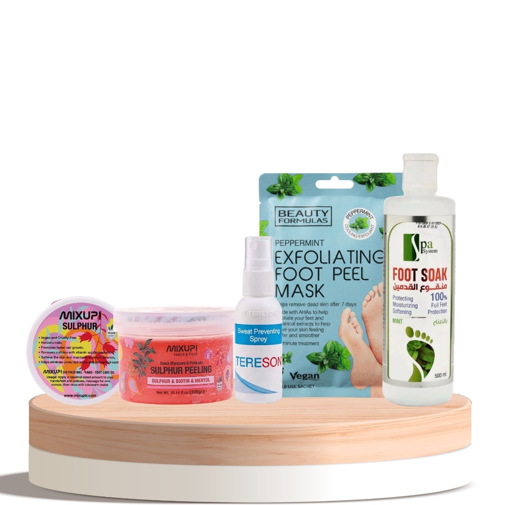 [6220811508] Sulfur & Mint Foot Care & Exfoliation Set – Complete Pedicure Routine