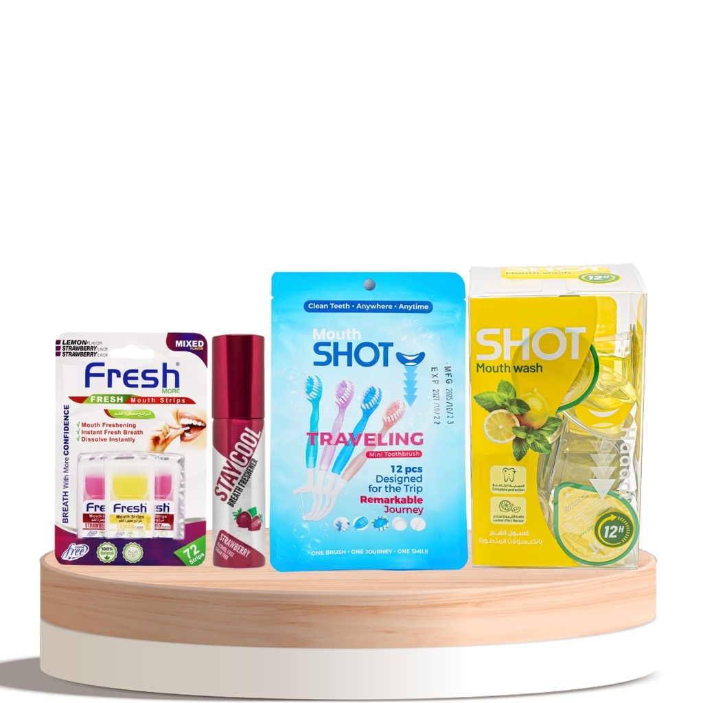 Strawberry & Lemon Oral Freshness Set – Complete Breath Care Kit